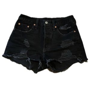 Levi’s • Premium • 501 Original • High rise • Black • Denim • Shorts • 25 •